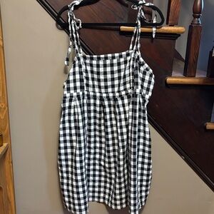 Old Navy Black and White Gingham Dress